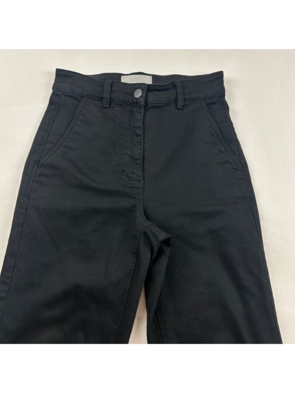 Everlane Black Canvas High Rise Ankle Pant 0 - Picture 2 of 7